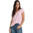 thumbnail image 1 of ellos Women's Plus Size Crochet Trim Tee - 10/12, Pink Frost, 1 of 4