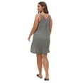thumbnail image 1 of ellos Women's Plus Size Crossover Back Tank Dress - 22/24, Black White Print, 1 of 6