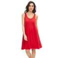 thumbnail image 1 of ellos Women's Plus Size Crossover Back Tank Dress - 22/24, Vivid Red, 1 of 5