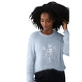 thumbnail image 1 of Ellos Plus Size Embellished Eyelash Pullover Sweater, 1 of 3