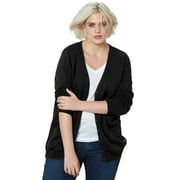 ELLOS Women's Plus Size Everyday Cardigan - L, Black