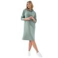 thumbnail image 1 of ellos Women's Plus Size French Terry Hooded Sweatshirt Dress, 1 of 6