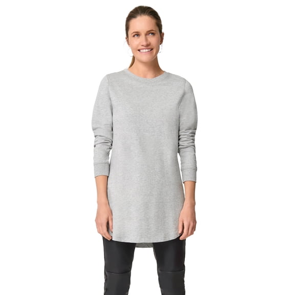 Ellos Plus Size French Terry Sweatshirt Tunic With Shirttail Hem