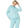 thumbnail image 1 of ellos Women's Plus Size Hooded Fleece Sweatshirt - 34/36, Aqua Sky, 1 of 3