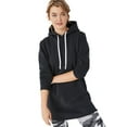thumbnail image 1 of ellos Women's Plus Size Hooded Sweatshirt Tunic - 38/40, Black, 1 of 5