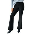 thumbnail image 1 of ellos Women's Plus Size Knit Bootcut Pants With Pockets, 1 of 4