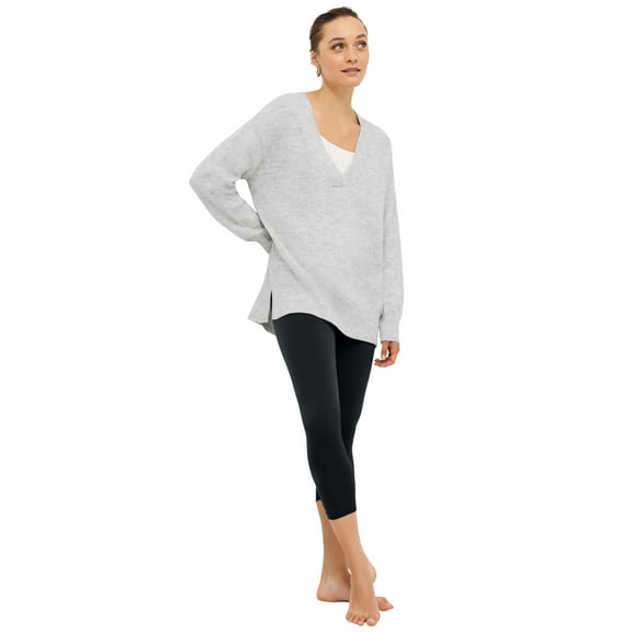 ellos Women's Plus Size Knit Capri Leggings - 22/24, Black