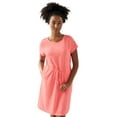 thumbnail image 1 of ellos Women's Plus Size Knit Drawstring Dress - 22/24, Sweet Coral, 1 of 6