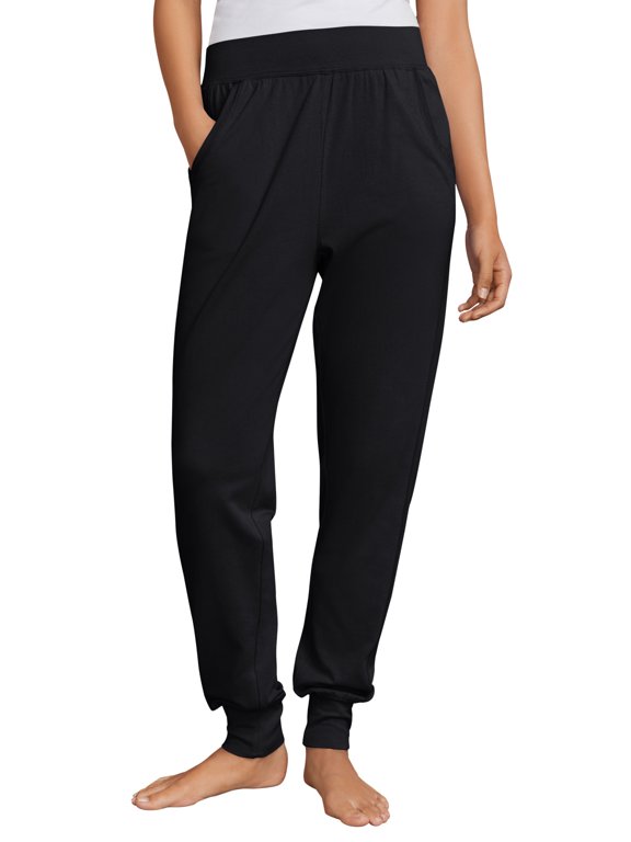 Women's Plus Size Knit Jogger Sleep Pants - 22/24, Black