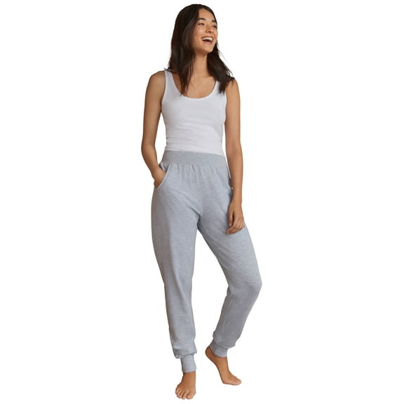 ellos Women's Plus Size Knit Jogger Sleep Pants - 22/24, Heather Grey