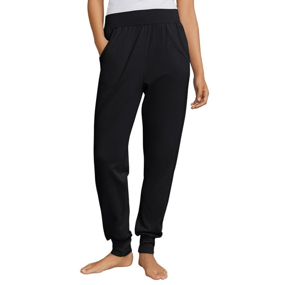 ellos Women's Plus Size Knit Jogger Sleep Pants - 26/28, Black