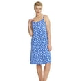 thumbnail image 1 of ellos Women's Plus Size Knit Tank Dress - 1X, Royal Periwinkle Floral, 1 of 6