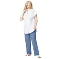 thumbnail image 1 of ellos Women's Plus Size Linen-Blend Drawstring Pants, 1 of 6