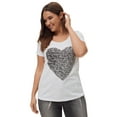 thumbnail image 1 of ellos Women's Plus Size Love Graphic Tee - 5X, White Heart, 1 of 6