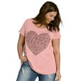 thumbnail image 1 of ellos Women's Plus Size Love Graphic Tee - L, Rose Blush Heart, 1 of 4