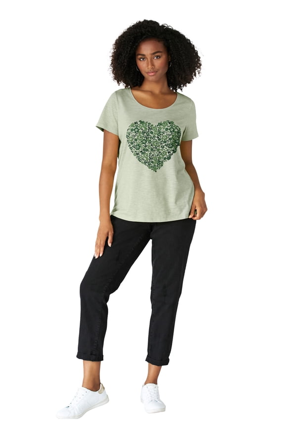 Women's Plus Size Love Graphic Tee