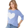 thumbnail image 1 of ellos Women's Plus Size Love Sweater - 22/24, Dusty Cornflower Silver, 1 of 3