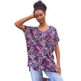thumbnail image 1 of ellos Plus Size Stretch Knit Scoop Neck Oversized Tunic, 1 of 6