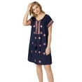 thumbnail image 1 of ellos Women's Plus Size Playa Shift Dress - 34/36, Navy, 1 of 5