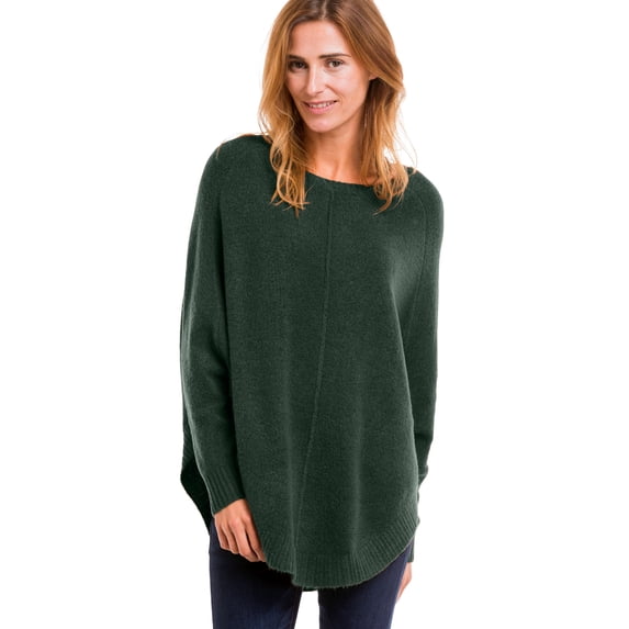 ellos Women's Plus Size Poncho Sweater - 22/24, Deep Emerald