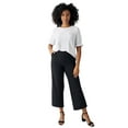 thumbnail image 1 of ellos Women's Plus Size Pull-On Crop Wide Leg Pants - 12, Black, 1 of 2