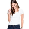 thumbnail image 1 of ellos Women's Plus Size Scoop Neck Tee - 34/36, White, 1 of 4