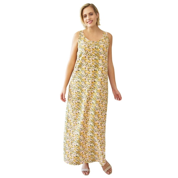 ellos Women's Plus Size Sleeveless Knit Maxi Dress