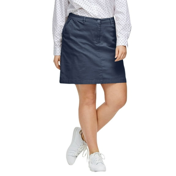 ellos Women's Plus Size Stretch Chino Skort