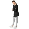 thumbnail image 1 of ellos Women's Plus Size Sweatshirt Tunic With Shirttail Hem - 26/28, Black, 1 of 3