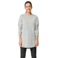 thumbnail image 1 of ellos Women's Plus Size Sweatshirt Tunic With Shirttail Hem - 26/28, Heather Grey, 1 of 3