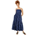 thumbnail image 1 of ellos Women's Plus Size Tiered Cotton Maxi Dress - 22/24, Blue Violet Print, 1 of 3