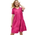 thumbnail image 1 of ellos Women's Plus Size Tiered Knit Tee Dress, 1 of 2