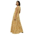 thumbnail image 1 of ellos Women's Plus Size Tiered Maxi Dress - 22/24, Honey Mustard White Print, 1 of 4