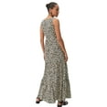 thumbnail image 1 of ellos Women's Plus Size Tiered Maxi Dress - 26/28, Black Cream Print, 1 of 4