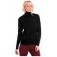 thumbnail image 1 of ellos Women's Plus Size Turtleneck Sweater - 10/12, Black, 1 of 5