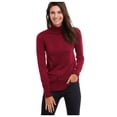 thumbnail image 1 of ellos Women's Plus Size Turtleneck Sweater - 18/20, Rich Burgundy, 1 of 5