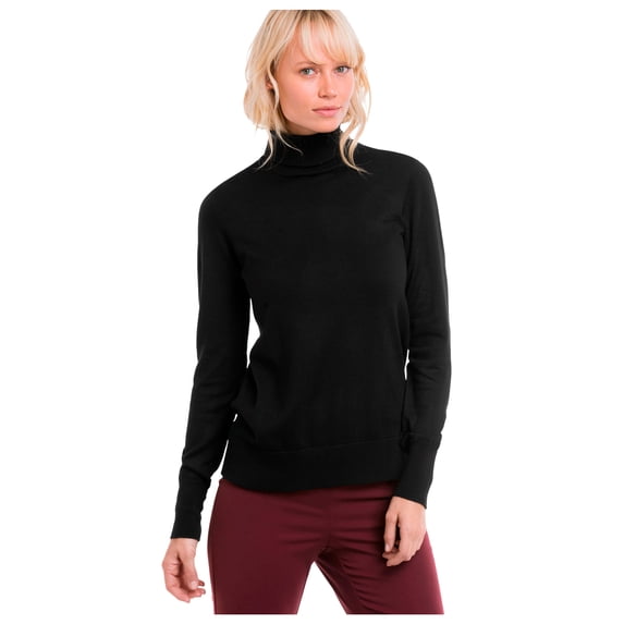 ellos Women's Plus Size Turtleneck Sweater - 22/24, Black