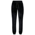 thumbnail image 1 of ellos Women's Plus Size Velour Jogger Pants - 34/36, Black, 1 of 6