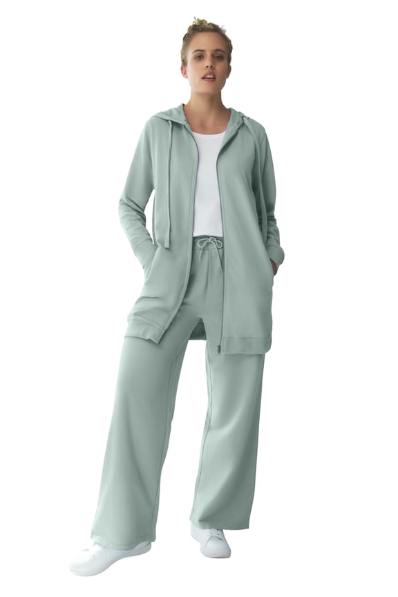 Plus Size Wide Leg French Terry Sweatpant
