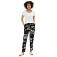 thumbnail image 1 of ellos Women's Plus Size Woven Soft Pants - 4X, Black Rose Floral, 1 of 3