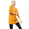 thumbnail image 1 of ellos Women's Plus Size Zip Pocket Sweatshirt Tunic - 18/20, Soft Caramel, 1 of 2
