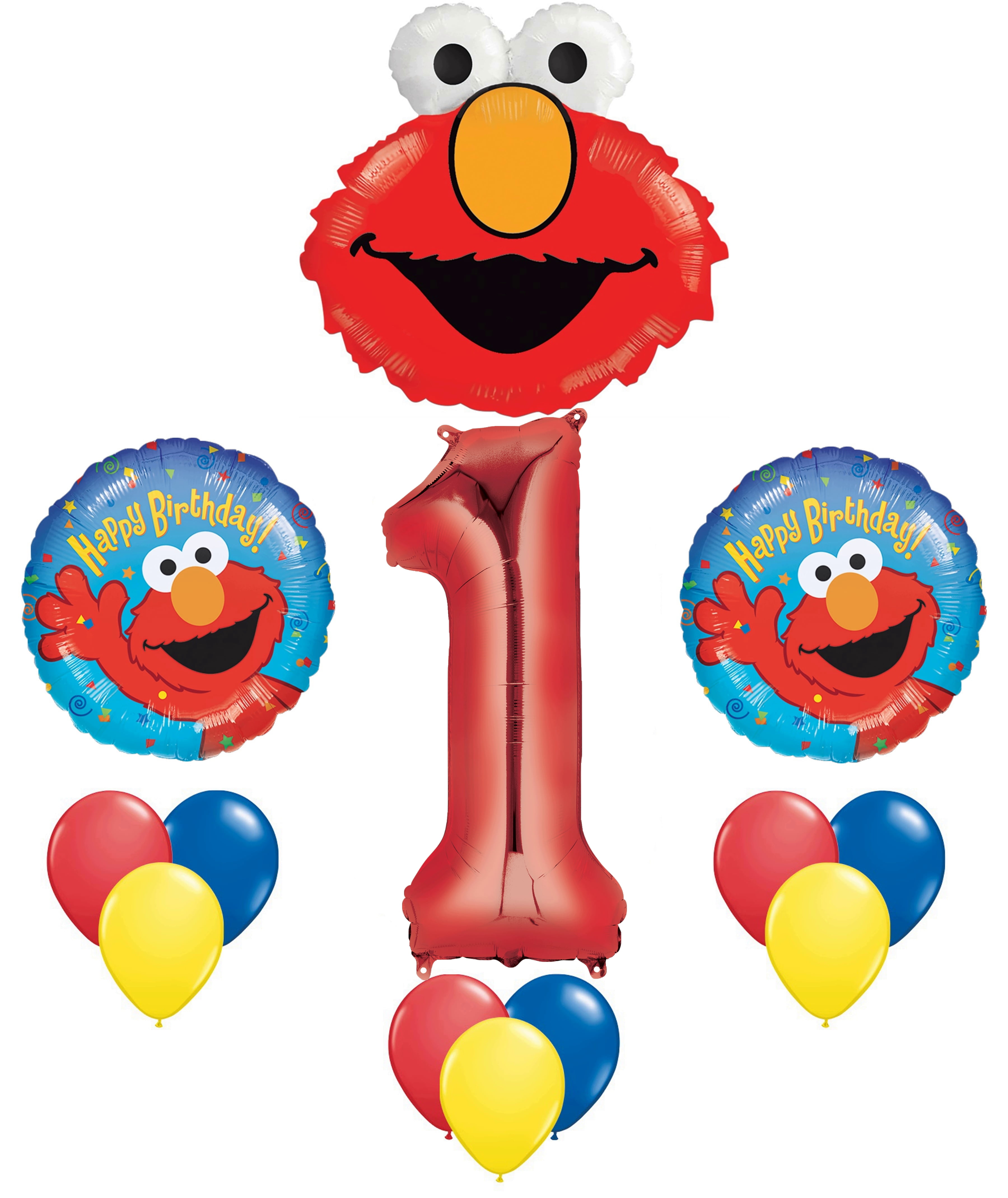 elmo sesame street #1 1st first birthday party supply balloon mylar