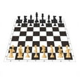 thumbnail image 1 of eloria 10" Inch Tournament CHESS Set Basic Plastic Pieces, Canvas Board Queens Game Chess Board Set, 1 of 2