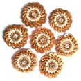 thumbnail image 1 of eloria 25pcs, 2cm, Embroidery Neck Sew On Applique Patches/Decorative Patches for Clothes, Jackets, Jean's, Blouse, Saree, Dress Decoration (Golden), 1 of 3