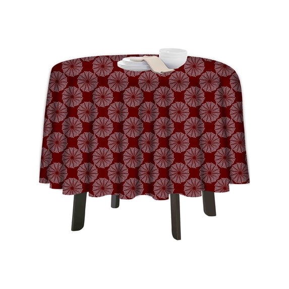 eloria Abstract Printed Round Table Cloth Resistant Washable Decorative Table Cover for Dining Table