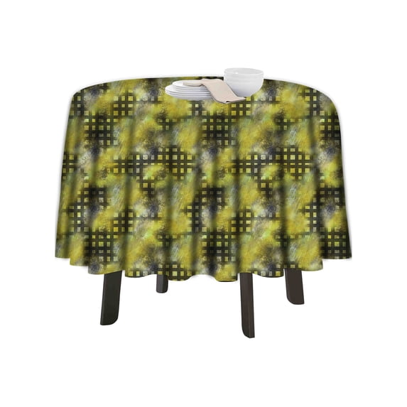 eloria Abstract Printed Round Table Cloth Resistant Washable Decorative Table Cover for Dining Table