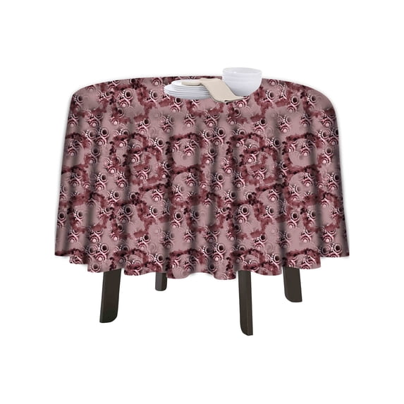 eloria Abstract Printed Round Table Cloth Resistant Washable Decorative Table Cover for Dining Table