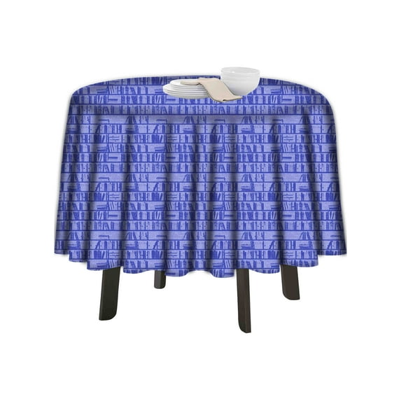 eloria Abstract Printed Round Table Cloth Resistant Washable Decorative Table Cover for Dining Table
