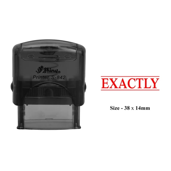 eloria Denide Self Inking Rubber Stamp-Shiny S-842-Black Ink