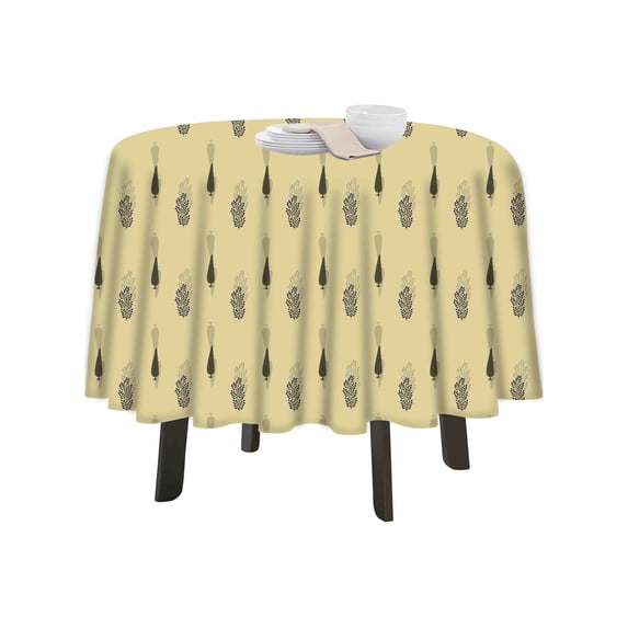 eloria Floral Printed Round Table Cloth Resistant Washable Decorative Table Cover for Dining Table